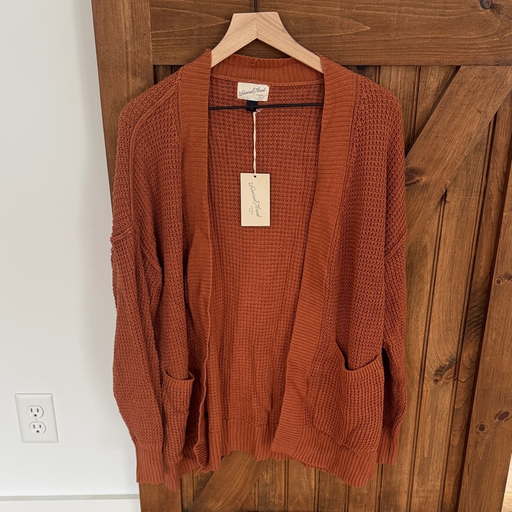 Universal Thread Women's Warm Orange Cardigan